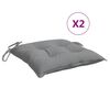 vidaXL Cojines de silla de jard&iacute;n 2 uds tela Oxford gris 50x50x7 cm