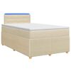 vidaXL Cama box spring con colch&oacute;n Crema 120 x 190 cm Tela