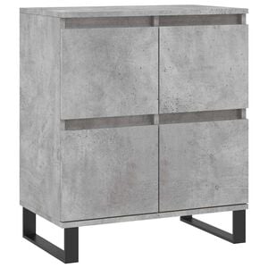 vidaXL Aparador de madera contrachapada gris hormig&oacute;n 60x35x70 cm