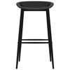 vidaXL Mesa alta y taburetes de bar 7 piezas negro
