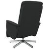 vidaXL Sill&oacute;n reclinable con reposapi&eacute;s tela negra