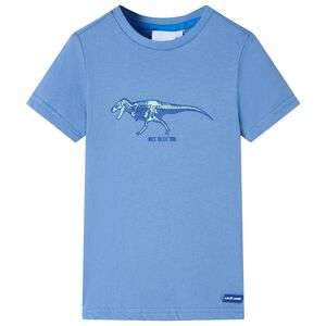 Camiseta infantil azul medio 104