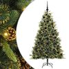 vidaXL &Aacute;rbol de Navidad artificial con ramas plegables y conos 180 cm
