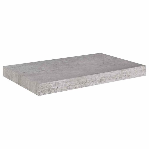 vidaXL Estante flotante de pared gris hormig&oacute;n MDF 50x23x3,8 cm
