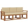 vidaXL Conjunto de sof&aacute;s de exterior 3 uds. Natural y Beige