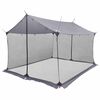 vidaXL Toldo de camping con paredes de malla Gris y naranja