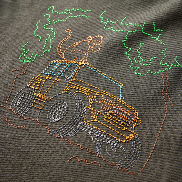 Camiseta infantil de manga larga caqui 140