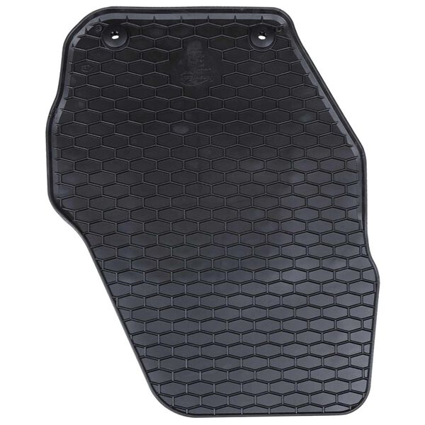 vidaXL Alfombrilla de Coche 4 pcs Negro Goma