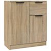 vidaXL Aparador de madera contrachapada color roble Sonoma 60x30x70 cm