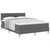 vidaXL Cama tipo Box Spring con colch&oacute;n Gris oscuro 140 x 200 cm tela