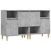 vidaXL Aparadores 2 uds madera contrachapada gris hormig&oacute;n 60x35x70 cm