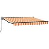 vidaXL Toldo Retr&aacute;ctil El&eacute;ctrico Amarillo, Naranja y 3 x 2 m