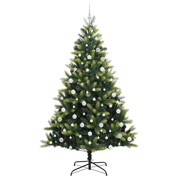 vidaXL Árbol de Navidad Artificial Plegable 300 LEDs Verde 210 cm