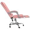 vidaXL Silla de oficina reclinable masaje cuero sint&eacute;tico rosa