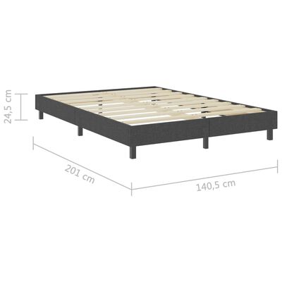 vidaXL Estructura de cama Box Spring tela gris 140x200 cm