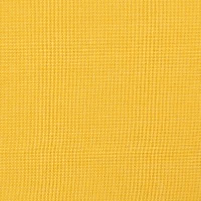 vidaXL Reposapiés tela y cuero sintético amarillo mostaza 45x29,5x35cm
