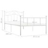 vidaXL Estructura de cama sin colch&oacute;n metal blanca 90x200 cm