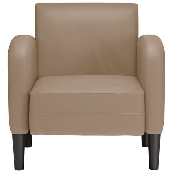 vidaXL Sill&oacute;n con reposabrazos capuchino 54 cm cuero sint&eacute;tica