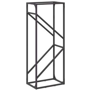 vidaXL Le&ntilde;ero negro 40x25x100 cm Acero laminado en fr&iacute;o