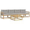 vidaXL Conjunto de sof&aacute;s de exterior 4 uds. Blanco y Gris Claro