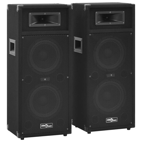 vidaXL Altavoces escenario profesional HiFi pasivos 2 uds 1000W negro