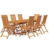 vidaXL Juego de comedor para jard&iacute;n 9 piezas 160-240 cm