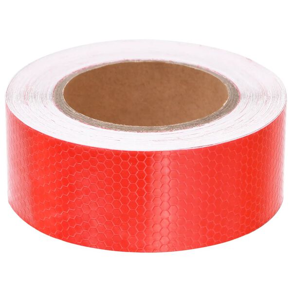 vidaXL Cinta adhesiva reflectante PVC rojo 5 cm x 20 m
