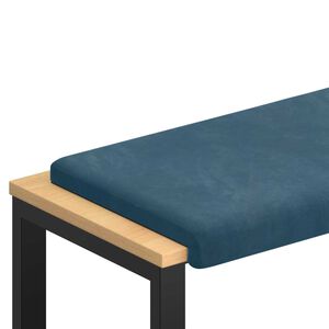 vidaXL Coj&iacute;n de banco Terciopelo Azul Profundidad 35 cm