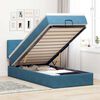 vidaXL Estructura de cama otomana con colch&oacute;n terciopelo azul oscuro