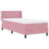vidaXL Cama tipo Box Spring con colch&oacute;n Rosa 190 x 90 cm Terciopelo