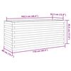 vidaXL Jardinera de madera maciza de pino 110x40x45,5 cm
