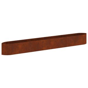 vidaXL Cama de Jard&iacute;n Elevada Acero oxidado 380 x 40 x 40 cm Acero