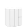 Mampara de ducha de pared en forma L 4 paneles plegables 70x120x137 cm