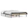 vidaXL Estructura cama madera ingenier&iacute;a metal roble Sonoma 140x190 cm