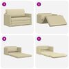 vidaXL Sof&aacute; cama 110cm Crema Cuero artificial