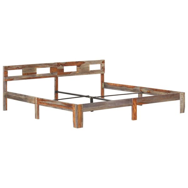 vidaXL Estructura de cama sin colch&oacute;n madera maciza 200x200 cm