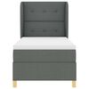 vidaXL Cama con Somier y Colch&oacute;n Gris Oscuro 90x190 cm de Tela tela