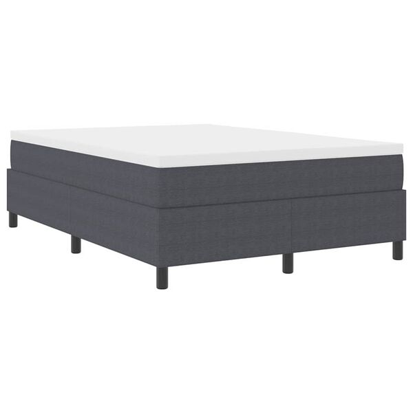 vidaXL Cama tipo Box Spring Gris Oscuro y 140 x 190 cm Tela de Pana