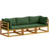 vidaXL Juego de Sof&aacute; 3 uds. Natural Madera de Acacia S&oacute;lida