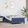 vidaXL Colch&oacute;n de muelles ensacados firmeza media tela azul 90x200x20 cm