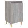 vidaXL Mesita de noche madera contrachapada gris Sonoma 40x35x70 cm