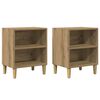 vidaXL Mesita de noche 2 uds madera ingenier&iacute;a roble artisian