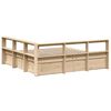 vidaXL Cama con estanter&iacute;a sin colch&oacute;n madera maciza de pino 200x200cm