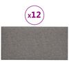 vidaXL Paneles de pared 12 uds tela gris claro 60x30 cm 2,16 m²