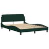 vidaXL Estructura de cama sin colch&oacute;n Hanko terciopelo verde oscuro 120x200 cm