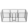 vidaXL Corral para perros 8 paneles de acero 80x100 cm negro