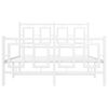 vidaXL Estructura cama sin colchón con estribo metal blanco 120x200 cm