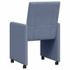 vidaXL Sillas de Comedor con Ruedas 2 pcs Azul 57 x 66 x 94 cm