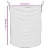 vidaXL Cesta de almacenaje algodón gris y blanco Ø38x46 cm