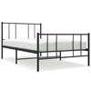 vidaXL Estructura cama sin colch&oacute;n con estribo metal negro 90x190 cm